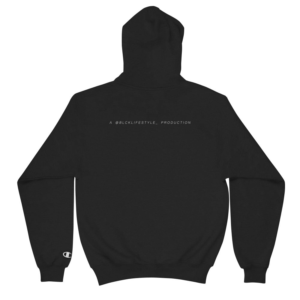 BLCK CHAMPION™ "just send it" hoodie.