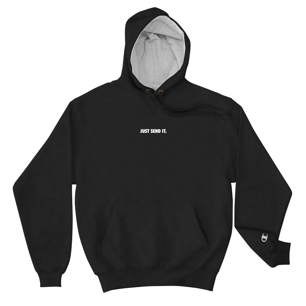 BLCK CHAMPION™ "just send it" hoodie.