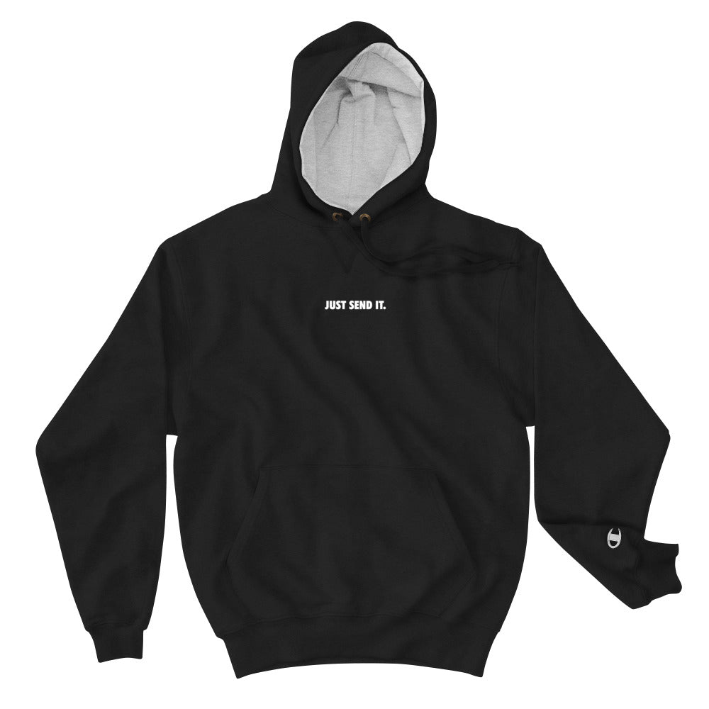 BLCK CHAMPION™ "just send it" hoodie.