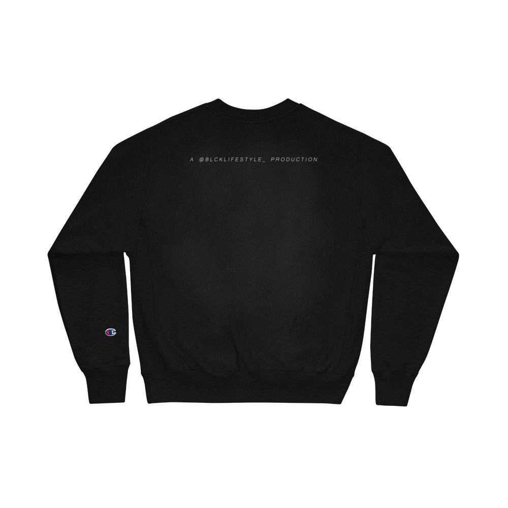 BLCK CHAMPION™ "just send it" sweater.