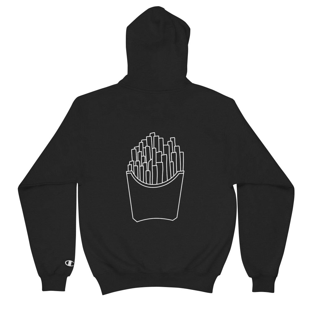 BLCK CHAMPION™ "fries." hoodie.