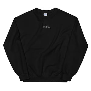 BLCK "stfu" sweater.